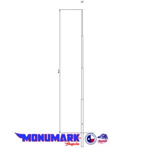 70' Monumark™ Flagpole