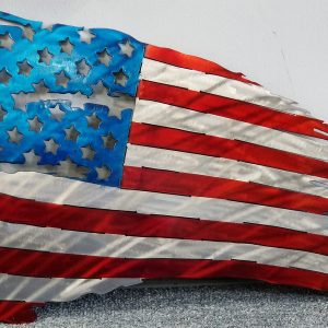 Tattered Steel American Flag