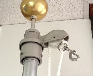 Revolving Cap Style Truck | External Halyard Flagpole