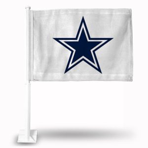 Dallas Cowboys Car Flag | White