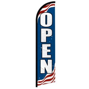 Open (Patriotic) Windless Banner Flag