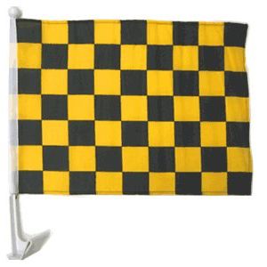 Black & Yellow Checkered Car Flag